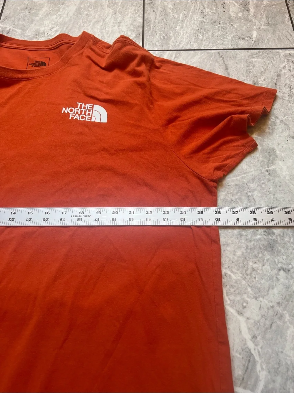The North Face Men Orange/White Logo Graphic Tee C-Neck Never Stop Exploring 2XL